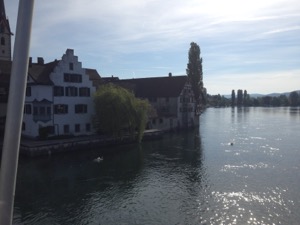 View over the river Rhein at Stein am Rhein