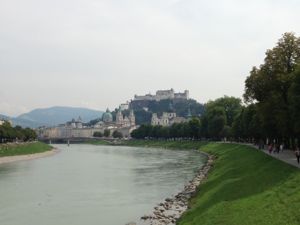 Salzburg Castle, viewed from the river