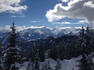 View over the mountains up the Schmittenhohe