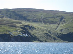 White lighthouse in the Sound of Islay