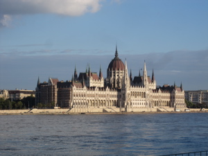 Budapest Parliament buildings, in sunshine