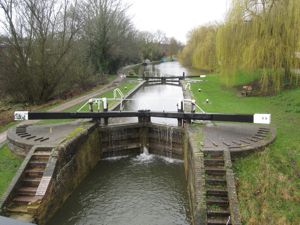 Classic English lock on a canal