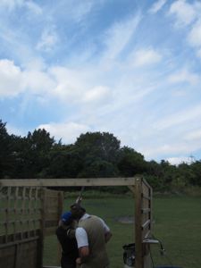 Jules Shooting Clay Pigeon