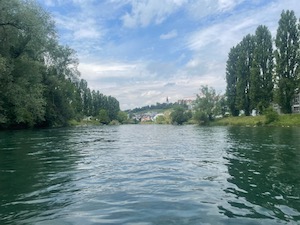 View down the Limmat river.