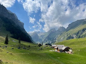 View up the Seealptal with Saentis in the background