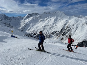 Andy and Richard on the slopes.