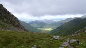 View down into Langdale valley