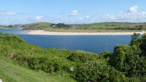 View down the estuary from the hills above Padstow