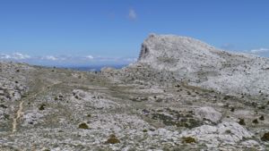 View over the limestone plateau of the Supramonte